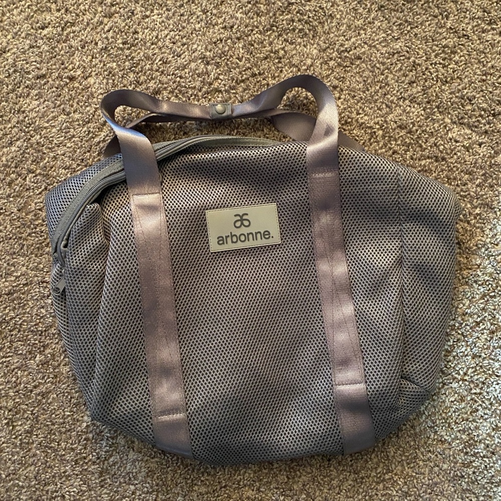 Arbonne Gray Mesh Tote Bag
